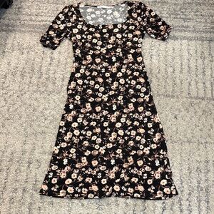 Black Floral Maxi Dress